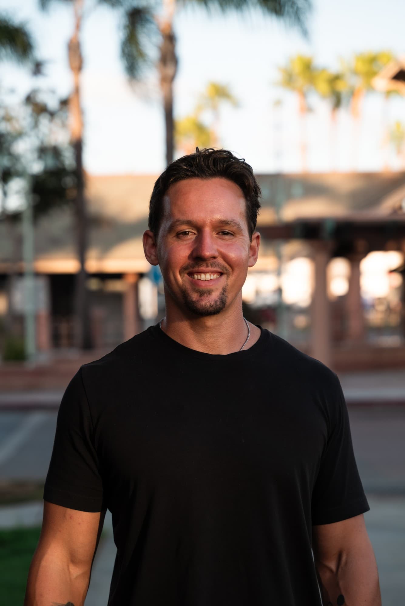 Evan Batky, AI Automation for Small Businesses, outdoors at golden hour